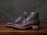 This is the side view of the Huntsman boot in dark brown