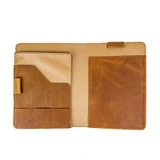 High quality full grain Large Leather Portfolio side view - Saddleback Leather