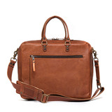 High quality product front  image of the women's business leather satchel in light tan