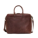This is the product back  image of the women's business satchel in dark brown