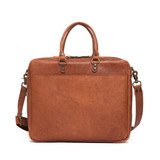 High quality product back  image of the women's business leather satchel in light tan