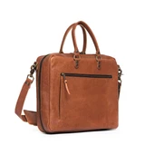 This is the product side  image of the women's business satchel in light tan