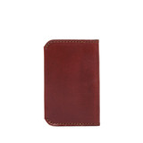 This is the back view of the slim business card holder in Italian reddish brown