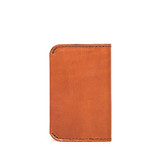 This is the back view of the slim business card holder in Italian tan