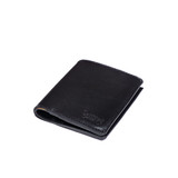 High quality side view of the Silverback Large Bifold leather Wallet in Black
