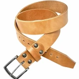 High quality natural full grain Dave's Deals Old Bull Leather Belt - Natural - 30 front view - Saddleback Leather