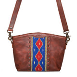 High quality red brown full grain leather Suzette's Steals Lanita Medium Crossbody - Chestnut front view - Saddleback Leather