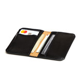 This is the open image of the Silverback Slim Bifold Wallet in black