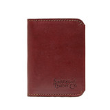 This is the front image of the Silverback Slim Bifold Wallet in reddish brown