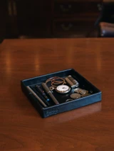 High Quality catchall valet tray with items in the tray