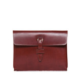 This is the front image of the document holder in reddish brown