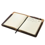This is the lifestyle view of the Moleskine cover in tan
