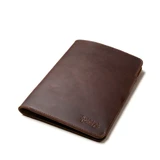 This is the side view of the Moleskine cover in dark brown