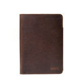 High quality front view of the Moleskine leather cover in dark brown