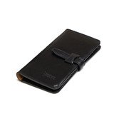 High quality side view of the Silverback Big leather Wallet in black