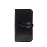 High quality front view of the Silverback Big leather Wallet in black