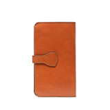 High quality back view of the Silverback Big leather Wallet in light tan