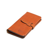 This is the closed view of the Silverback Big Wallet in light tan