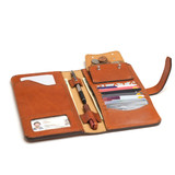 High quality inside view of the Silverback Big leather Wallet in light tan