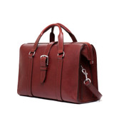 High quality full grain leather Dave's Deals Spurgeon Briefcase - Oxblood front view - Saddleback Leather