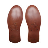 High quality dark brown full grain leather Dave's Deals Men's Sheepskin Slippers - Old Design - Size 8 - Dark Coffee Brown interior view - Saddleback Leather
