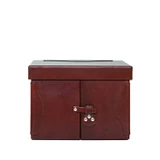 High quality full grain leather Dave's Deals Churchill Case - Oxblood front view - Saddleback Leather