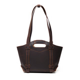 This is the back image of the New Classic Tote in dark brown