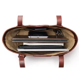 This is the inside image of the New Classic Tote in reddish brown