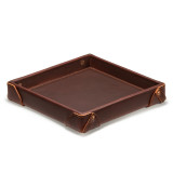 High quality this leather catchall valet tray can hold a lot. Especially this red brown angled one.