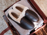 High quality full grain leather Sheepskin Moccasins - New Design detail view - Saddleback Leather