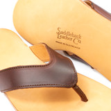 This is the up close  view of the chestnut flip flop