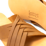This is the top down image of the light brown womens sandals