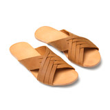 High quality red brown full grain leather Martha Sandals alternate angle - Saddleback Leather