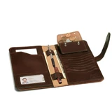 This is the open view of the Big Wallet in dark brown