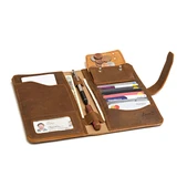 This is the inside view of the Big Wallet in tan