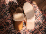Dave's Deals Women's Sheepskin Slippers - NEW DESIGN - Size 9 - Tobacco