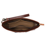Suzette's Steals Lanita Leather Clutch - Chestnut