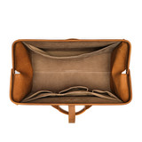High quality inside view of the light brown leather range and tool bag