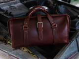 High quality lifestyle view of the leather range and tool bag