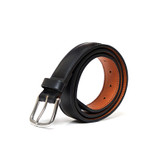 Dave's Deals Italian Dress Belt - Size 36 - Pitch Black