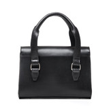 High quality back view of the Silverback Double Handle leather Purse in black