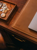 High quality light tan colored desk pad