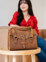 Suzette's Steals Double Handle Purse - Tobacco