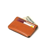 High-quality front pocket ID wallet in Italian Tan color