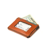 High-quality front pocket ID wallet in Italian Tan color