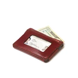 High-quality front pocket ID wallet in Italian Red color