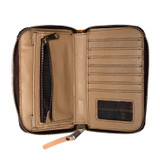 High quality tan full grain leather Suzette's Steals Lanita Thin Wallet - Tobacco side view - Saddleback Leather