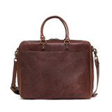 High quality full grain leather Suzette's Steals Women's Business Satchel - Dark Coffee side view - Saddleback Leather