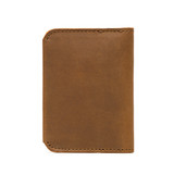High quality back view of the light brown Slim leather Bifold Wallet