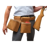 High Quality Shooting Belt in light brown on a model